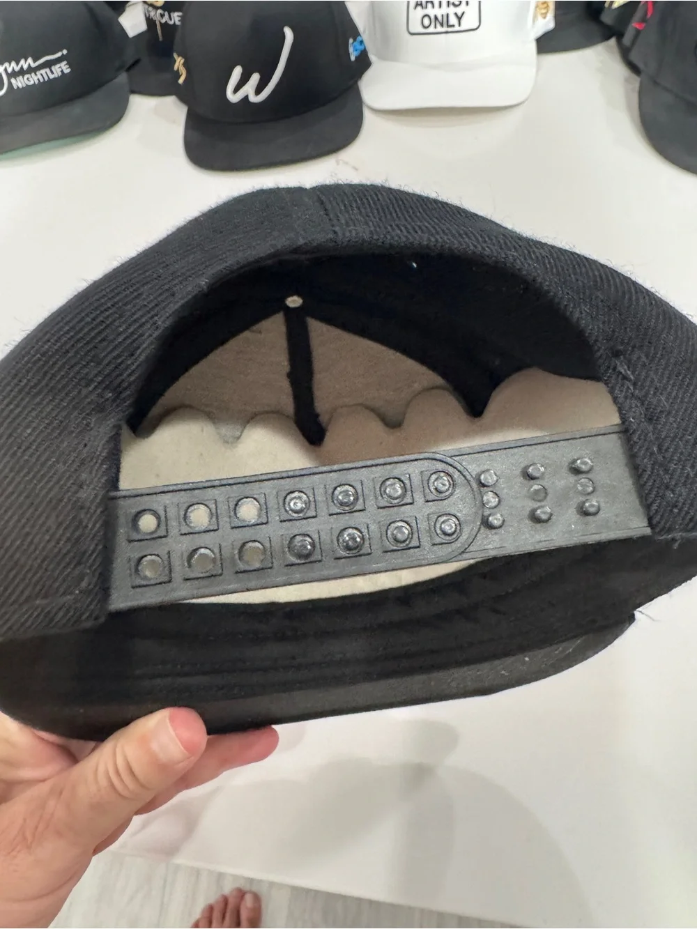 Jermaine Dupri Black Snapback Cap with Red Embroidered Script